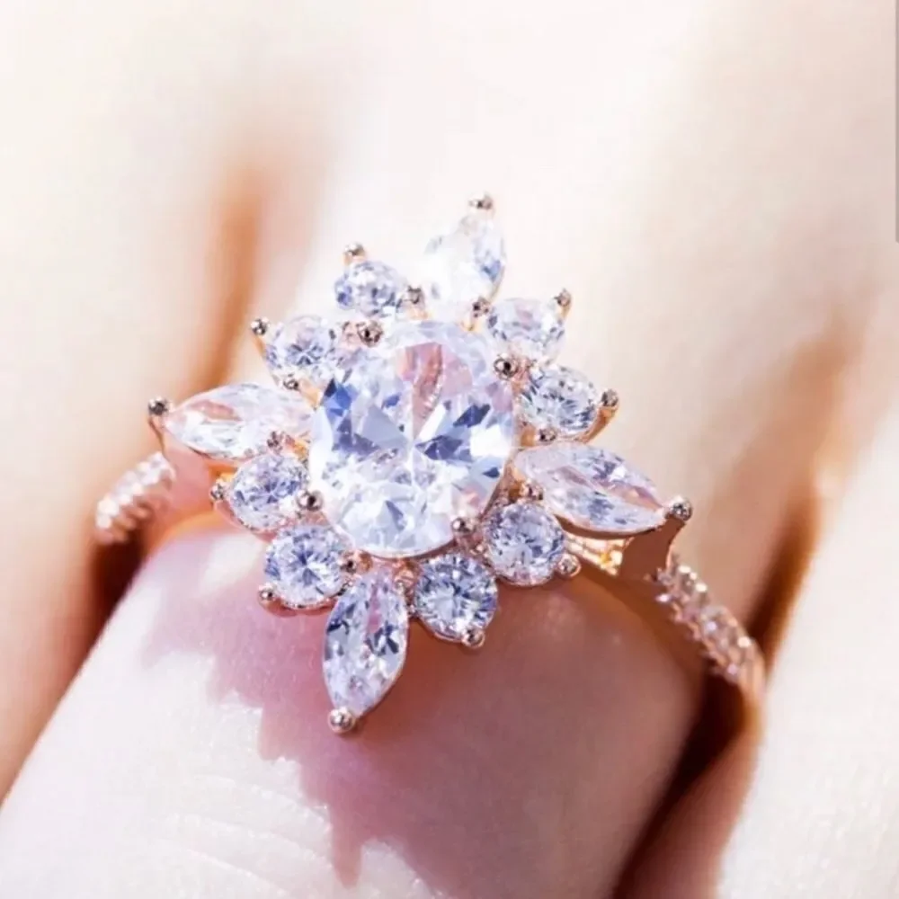 The Elizabeth gold filled white sapphire ring 6 - Picture 4 of 14